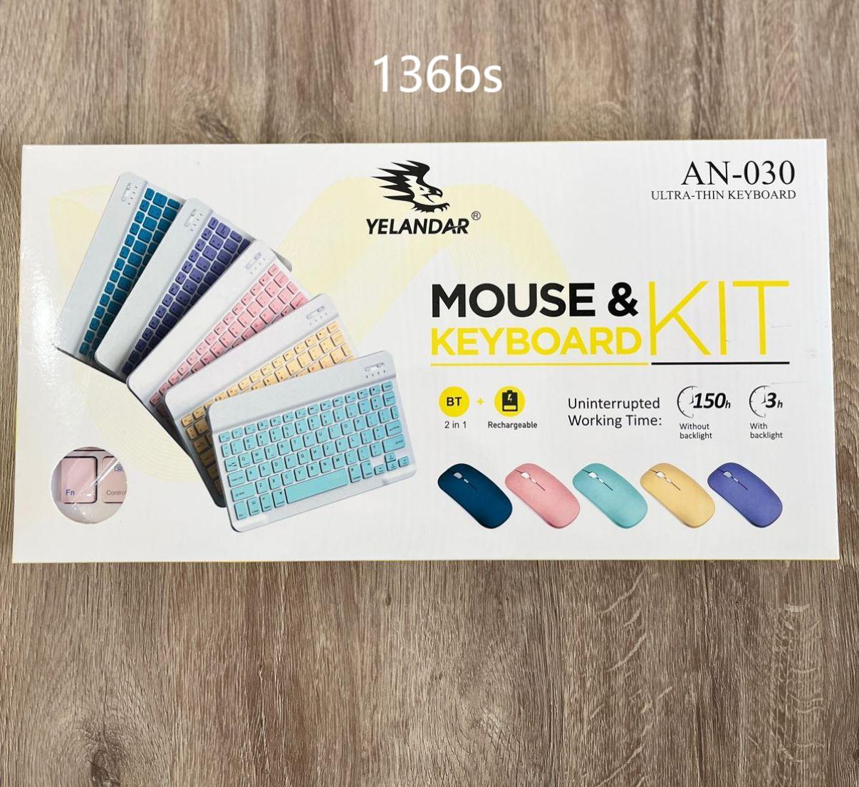 KIT DE TECLADO Y MOUSE A BLUETOOTH
